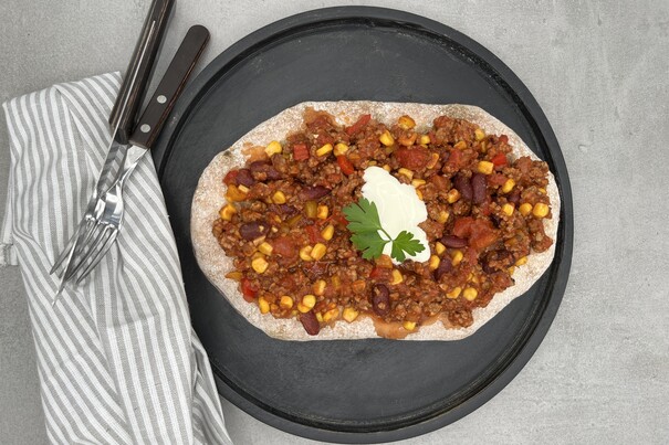 Pinsa Chili con Carne