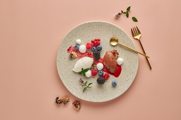 Mousse Duett auf dem Teller
