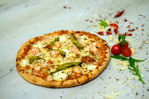 Pizza Salmone e Peperoni