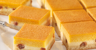 Eierschecke, geschnitten