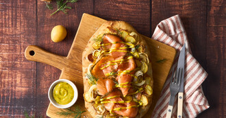Pinsa Kartoffel-Lachs