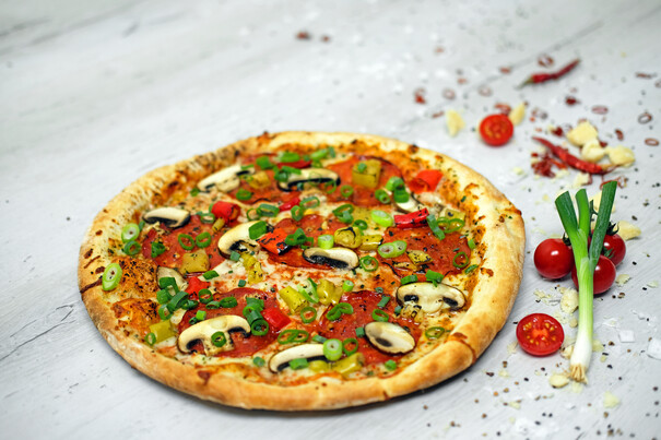 Pizza Calabrese e Funghi