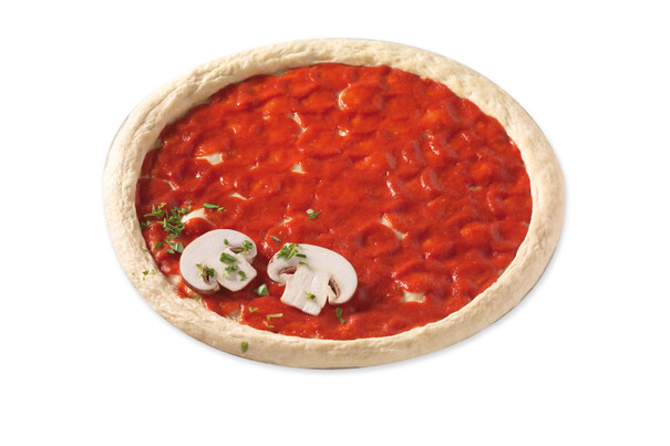 Rohteigpizzaboden mit Pulpe