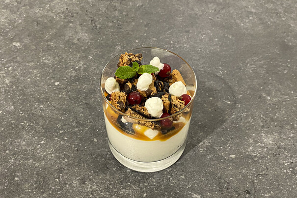 Bayerische Creme, Cookie, Toffee und Schokolade