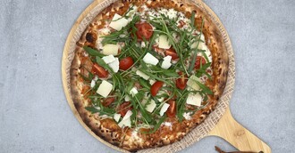 Pizza Margherita mit Rucola