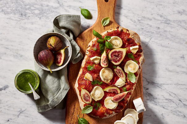 Pinsa Ziegenkäse mit Feige