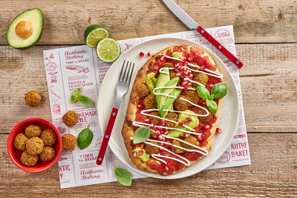 Pinsa Falafel, vegan
