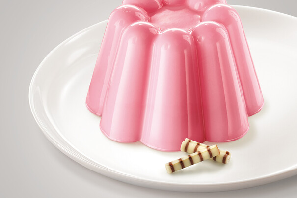 Klassischer Pudding Himbeer-Geschmack