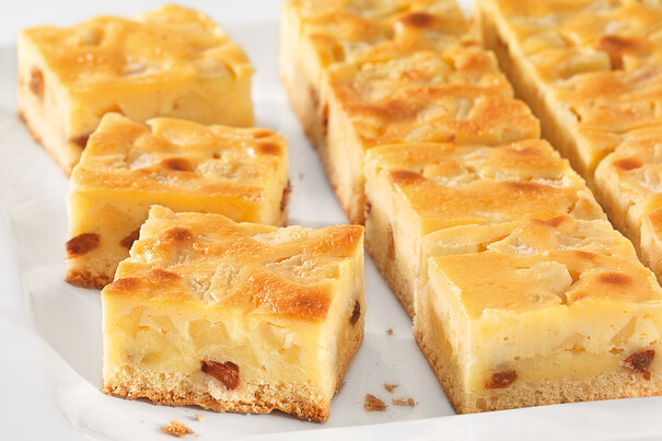 Bratapfelkuchen, geschnitten Bratapfelkuchen, geschnitten