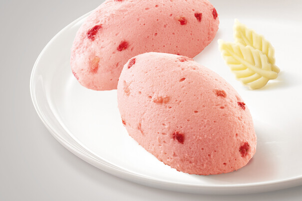 Mousse Erdbeer-Rhabarber-Geschmack