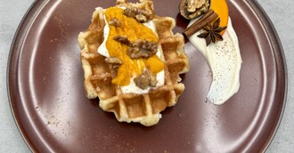 Lütticher Waffel mit Pumpkin Spiced Toffee Soße