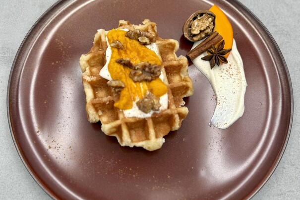 Lütticher Waffel mit Pumpkin Spiced Toffee Soße
