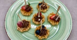 Mini-Waffel Spieße