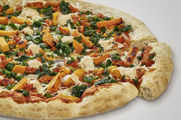Pizza Perfettissima Kürbis Spinat Vegan Pizza Perfettissima Kürbis Spinat Vegan
