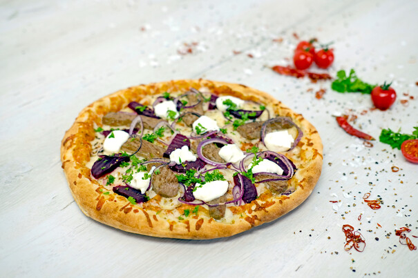 Pizza Bistecca e barbabietola