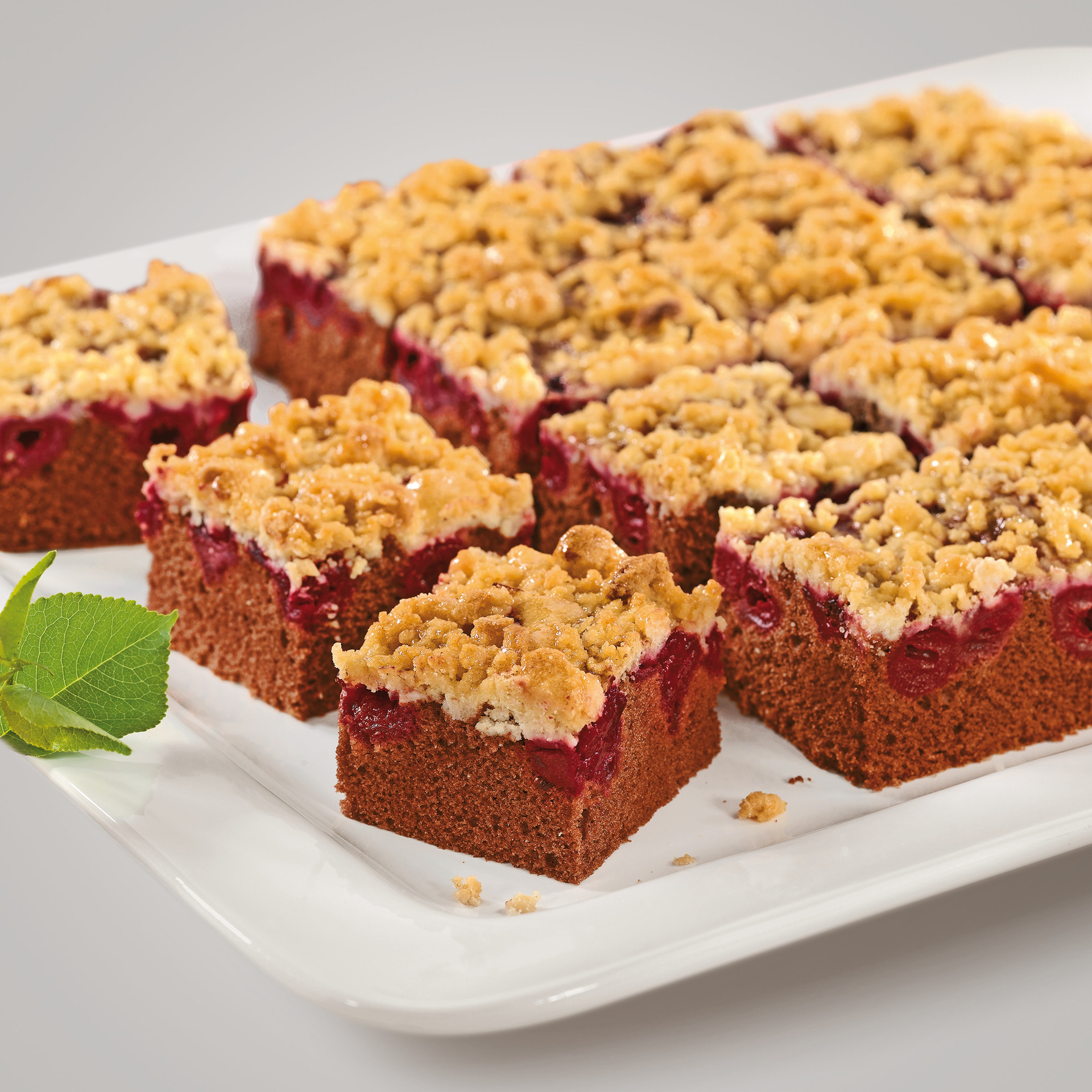 Schoko-Kirsch-Kuchen, geschnitten | Dr. Oetker Professional